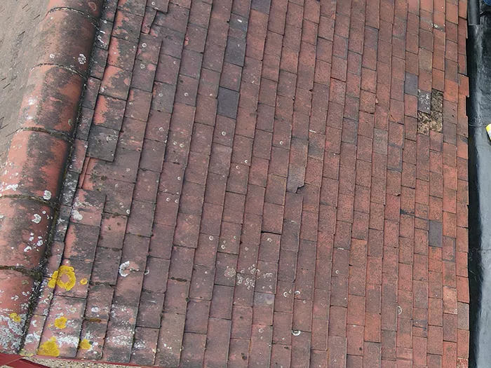 drone image of roofing work, Ruislip